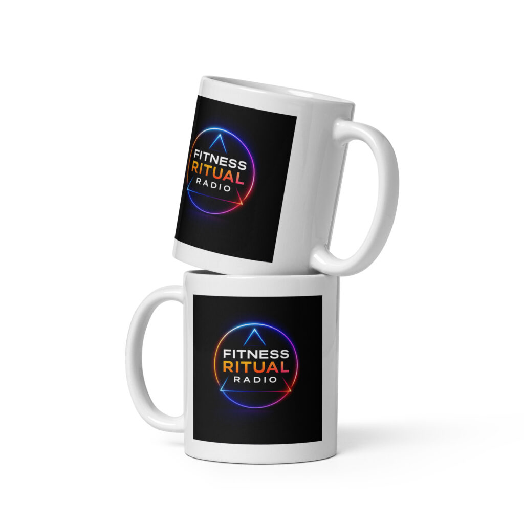 White glossy mug